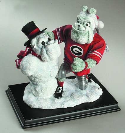 Snow Mascot Figurines Georgia Bulldogs - Boxed