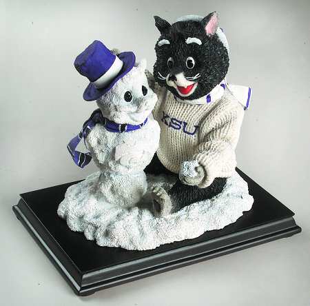 Snow Mascot Figurines Kansas State Wildcats - Boxed