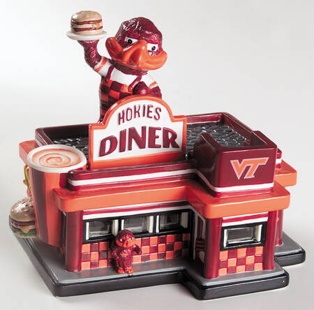 College Treasures Lighted Houses Virginia Tech Hokies-Diner - Boxed