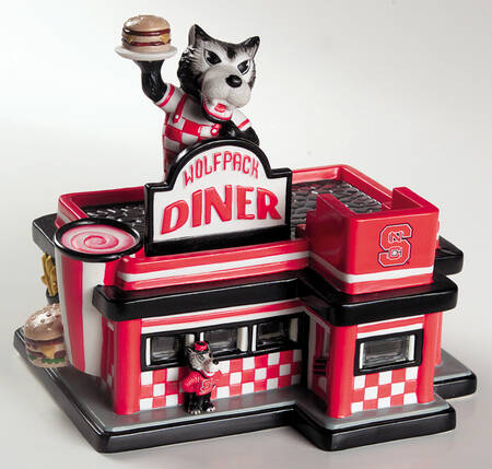 College Treasures Lighted Houses Nc State Wolfpack-Diner - Boxed