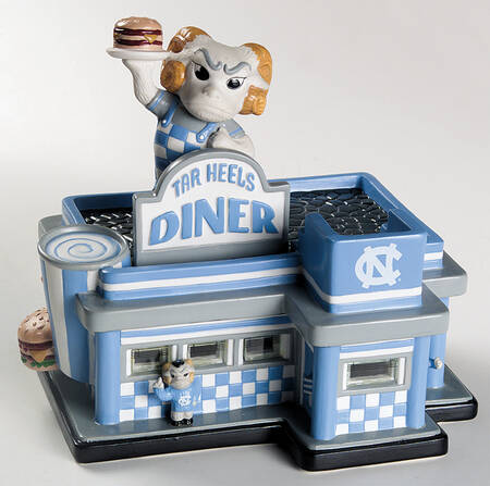 College Treasures Lighted Houses Unc Tar Heels-Diner - Boxed