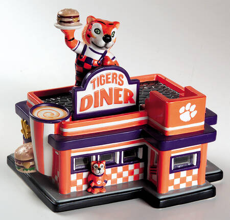 College Treasures Lighted Houses Clemson Tigers-Diner - Boxed