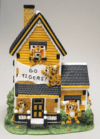 College Treasures Lighted Houses Missouri Tigers-Mascot House - Boxed