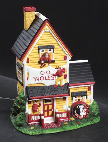 College Treasures Lighted Houses Florida State Seminoles-Mascot House - Boxed