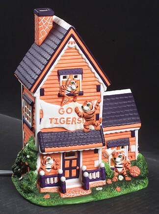 College Treasures Lighted Houses Clemson Tigers-Mascot House - Boxed