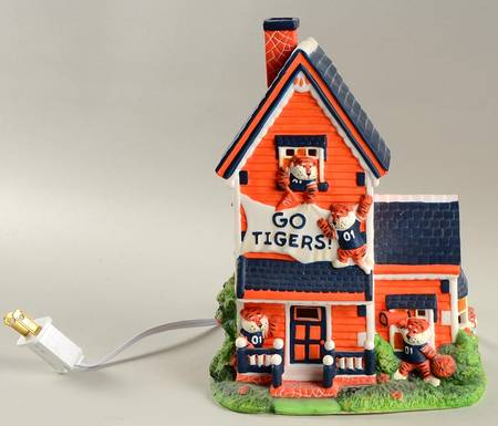 College Treasures Lighted Houses Auburn Tigers-Mascot House - Boxed