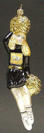 Cheerleader Ornaments Georgia Tech Yellow Jackets - Boxed
