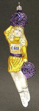 Cheerleader Ornaments Louisiana State Tigers - Boxed
