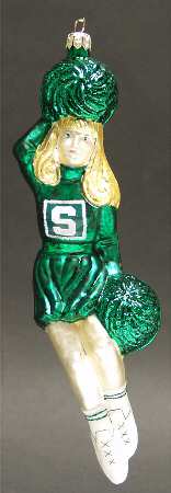 Cheerleader Ornaments Michigan State Spartans - Boxed