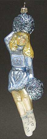 Cheerleader Ornaments North Carolina Tar Heels - Boxed