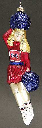 Cheerleader Ornaments Ole Miss Rebels - Boxed