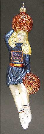 Cheerleader Ornaments Auburn Tigers - Boxed