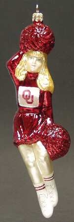 Cheerleader Ornaments Oklahoma Sooners - Boxed