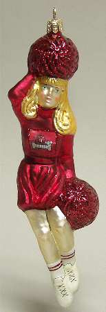Cheerleader Ornaments Arkansas Razorbacks - Boxed