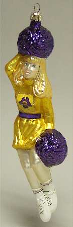 Cheerleader Ornaments East Carolina Pirates - Boxed