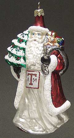 University Santa Ornaments Missouri Tigers - Boxed