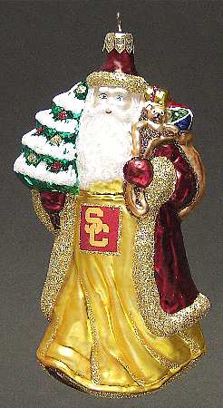 University Santa Ornaments Usc Trojans - Boxed