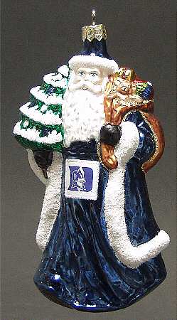 University Santa Ornaments Duke Blue Devils - Boxed