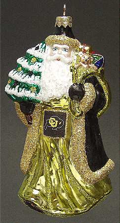 University Santa Ornaments Colorado Buffaloes - Boxed