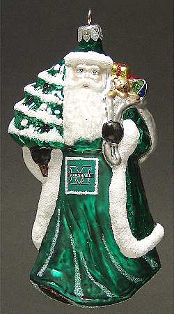 University Santa Ornaments Marshall Thundering Herd - Boxed