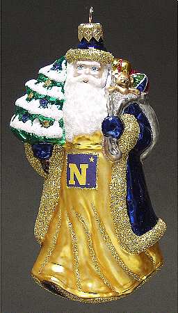 University Santa Ornaments Naval Academy Midshipmen - With Box