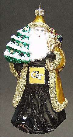 University Santa Ornaments Georgia Tech Yellow Jackets - Boxed
