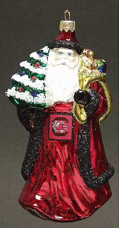 University Santa Ornaments South Carolina Gamecocks - With Box 53
