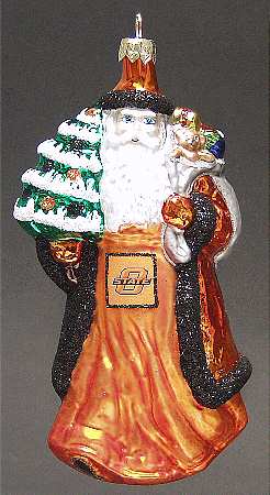 University Santa Ornaments Oklahoma State Cowboys - Boxed
