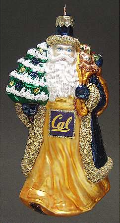 University Santa Ornaments California Bears - Boxed