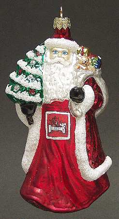 University Santa Ornaments Arkansas Razorbacks - Boxed