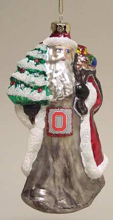 University Santa Ornaments Ohio State Buckeyes - Boxed