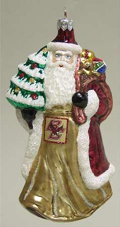 University Santa Ornaments Boston College Eagles - Boxed