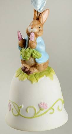 Beatrix Potter Figural Ornament Peter Eating Radish-Bell - Boxed