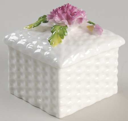 Schmid Giftware Box W/Lid-Pink Flower - Boxed