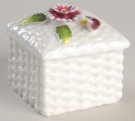 Schmid Giftware Box W/Lid-Fuschia Flower - Boxed