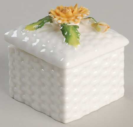 Schmid Giftware Box W/Lid-Yellow Flower - Boxed