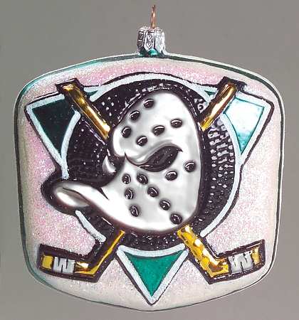 NHL Blown Glass Ornaments Anaheim Mighty Ducks - Boxed