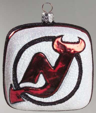 NHL Blown Glass Ornaments New Jersey Devils - Boxed