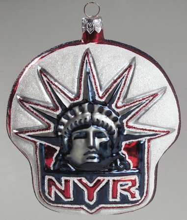 NHL Blown Glass Ornaments New York Rangers - Boxed