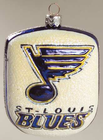 NHL Blown Glass Ornaments St Louis Blues - Boxed