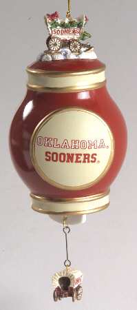 Collegiate Porcelain Bell Ornament Oklahoma Sooners - Boxed