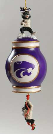 Collegiate Porcelain Bell Ornament Kansas State Wildcats - Boxed