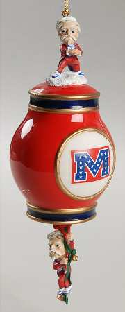Collegiate Porcelain Bell Ornament Ole Miss Rebels - Boxed