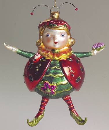 Scottish Christmas Ornaments Whimsies-Ladybug Girl 2 - No Box