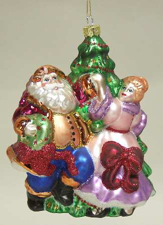 Scottish Christmas Ornaments Santa-Lets Take A Turn - Boxed