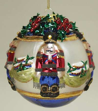 Scottish Christmas Ornaments Toyland Ball With Holly - No Box