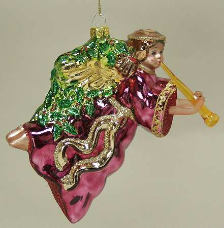 Scottish Christmas Ornaments Noel Angel-Pink - Boxed
