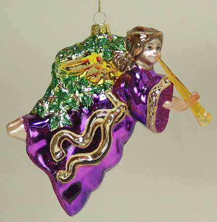 Scottish Christmas Ornaments Noel Angel-Purple - Boxed