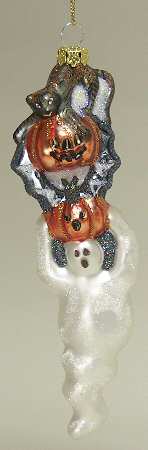 Scottish Christmas Ornaments Ghost, Cat & Pumpkin - Boxed
