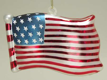 Scottish Christmas Ornaments American Flag - No Box